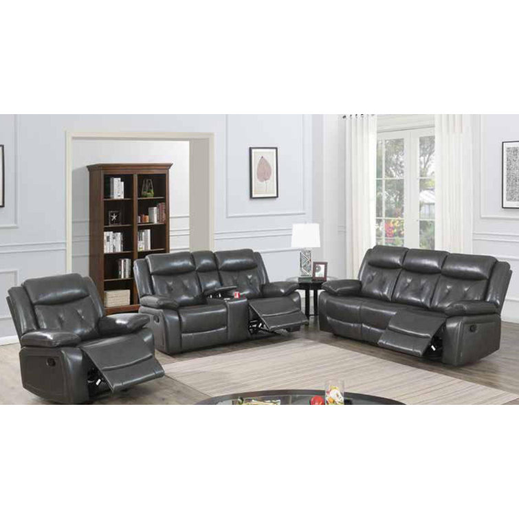 Hollywood Decor 2 - Piece Vegan Leather Reclining Living Room Set | Wayfair